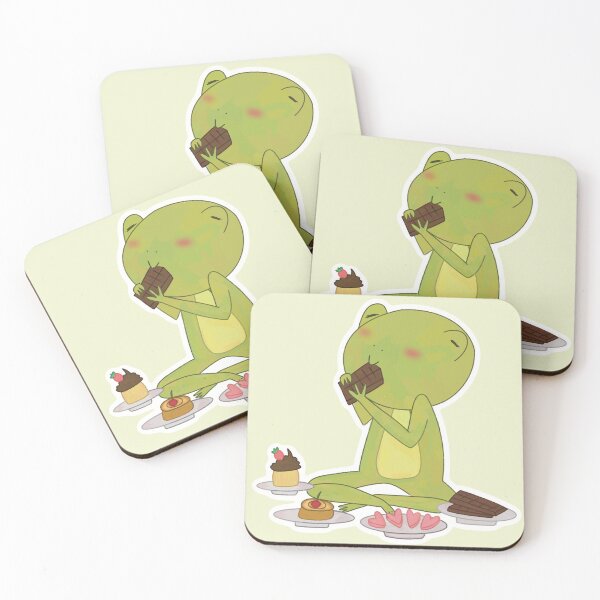 Item preview, Cute Frog Eating Chocolate and Desserts designed and sold by creartdsign.
