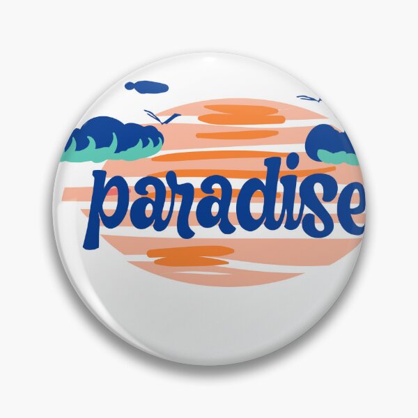 Item preview, Paradise Sunset Sky Clouds Retro Oval Graphic T-Shirt designed and sold by Atique Creations.