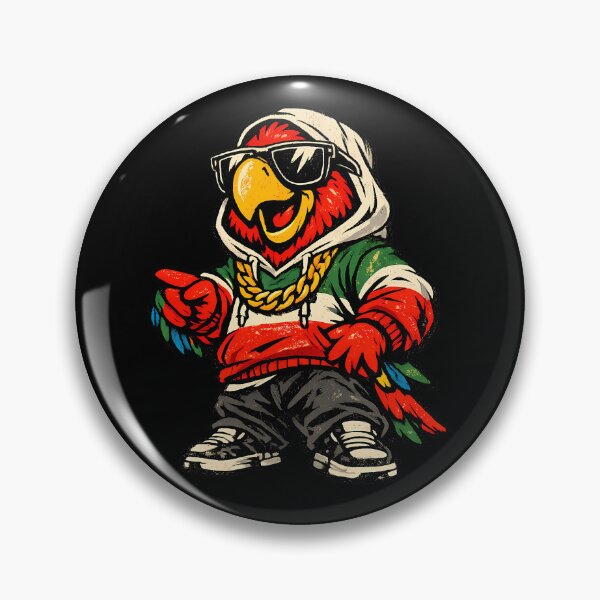 Item preview, Retro Streetwear Cartoon Parrot Bird Graphic designed and sold by ByteVortex.