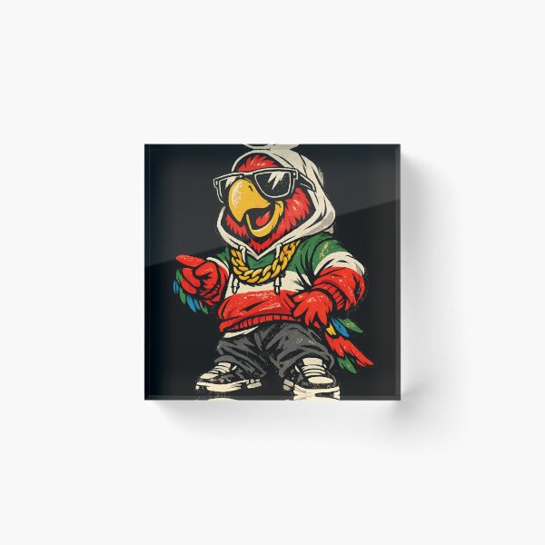 Item preview, Retro Streetwear Cartoon Parrot Bird Graphic designed and sold by ByteVortex.