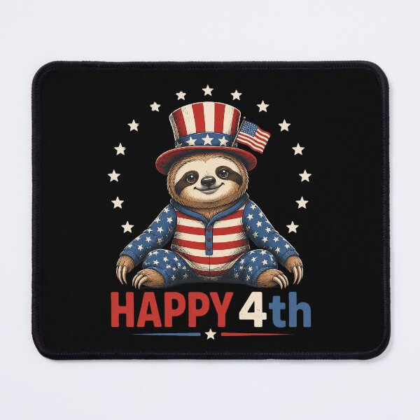 Item preview, Patriotic American Flag Sloth Happy 4th of July USA designed and sold by OlakunleOloroz.