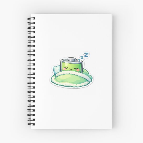 Item preview, Sleepy Battery Sticker Kawaii Tech Aesthetic for Students & Digital Life Lovers designed and sold by CutePrintCorner.