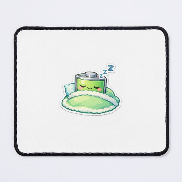 Item preview, Sleepy Battery Sticker Kawaii Tech Aesthetic for Students & Digital Life Lovers designed and sold by CutePrintCorner.