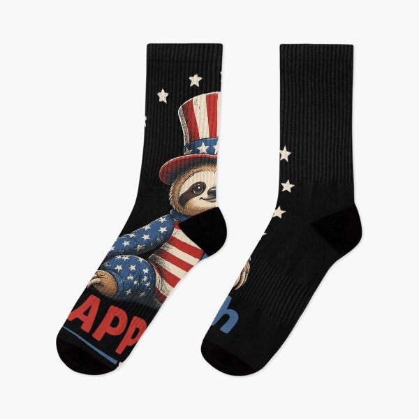 Item preview, Patriotic American Flag Sloth Happy 4th of July USA designed and sold by OlakunleOloroz.