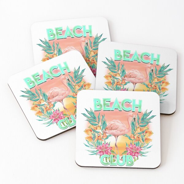 Item preview, Beach Club Flamingo Tropical Floral Sunset Graphic T-Shirt designed and sold by Atique Creations.