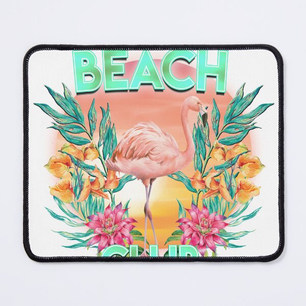 Item preview, Beach Club Flamingo Tropical Floral Sunset Graphic T-Shirt designed and sold by Atique Creations.