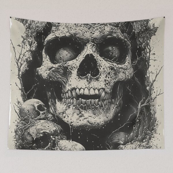 Item preview, vintage pulp art skull demon  designed and sold by aliraweb.