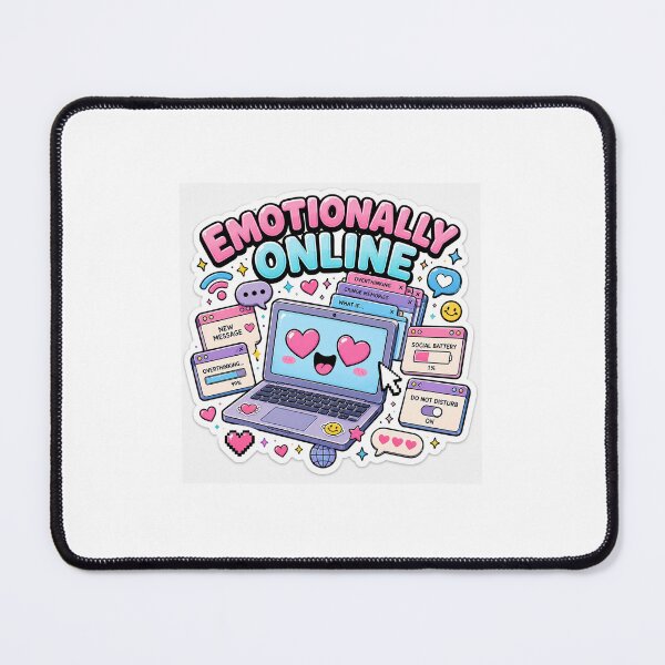 Item preview, Emotionally Online Laptop Sticker designed and sold by Dripzey.
