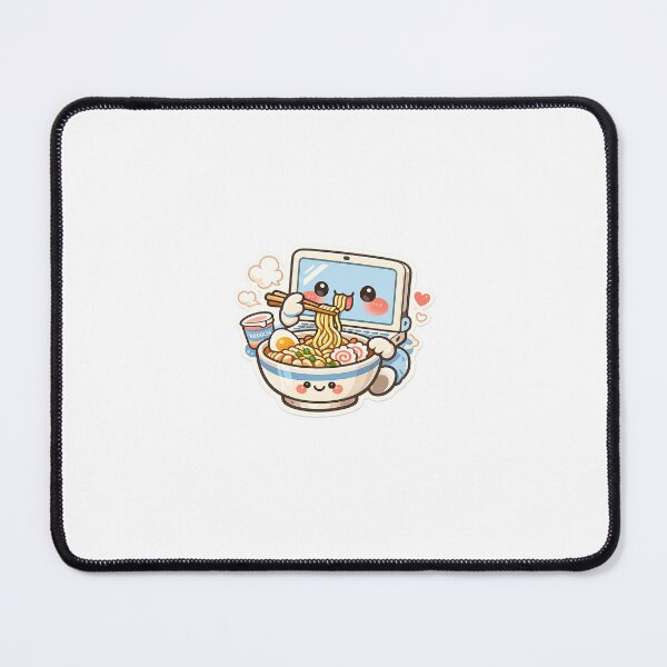 Item preview, Laptop Noodle Sticker Kawaii Tech Aesthetic for Students & Remote Workers designed and sold by CutePrintCorner.