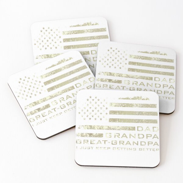Item preview, Dad Grandpa Great Grandpa American Flag Fathers Day 4 July T-Shirt designed and sold by Voila-creative.