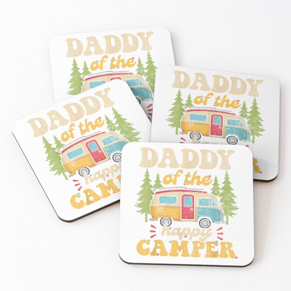 Item preview, Daddy of Happy Camper 1st Birthday Party Retro Daddy T-Shirt designed and sold by DArtfulStudio.