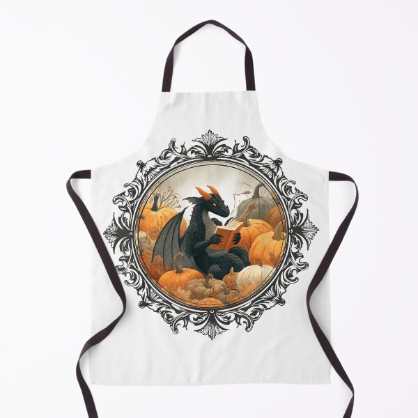 Item preview, Dragon Reading Books with Fall Pumpkin Fantasy Theme T-Shirt designed and sold by rawr00.