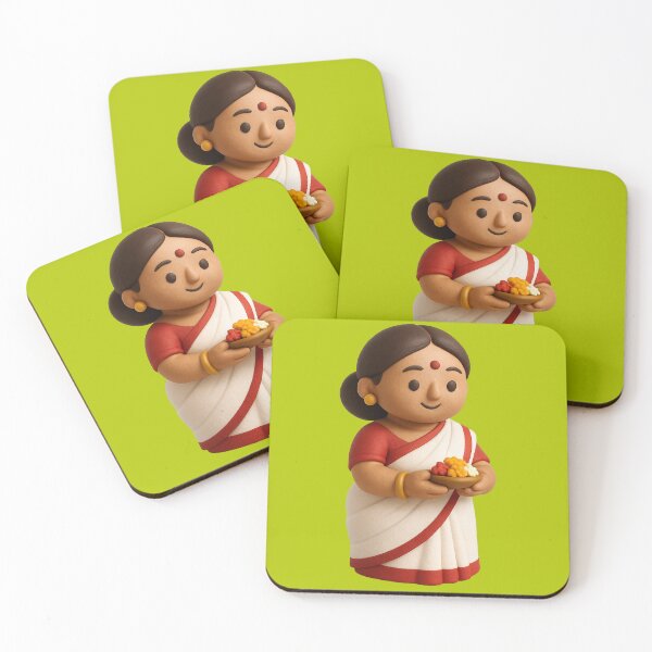Item preview, Cute Bengali Saree Woman 3D Clay Art designed and sold by krazzyremo.