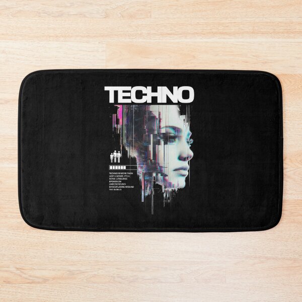 Item preview, TECHNO - Glitched Beauty (White)  designed and sold by Discothreadz.