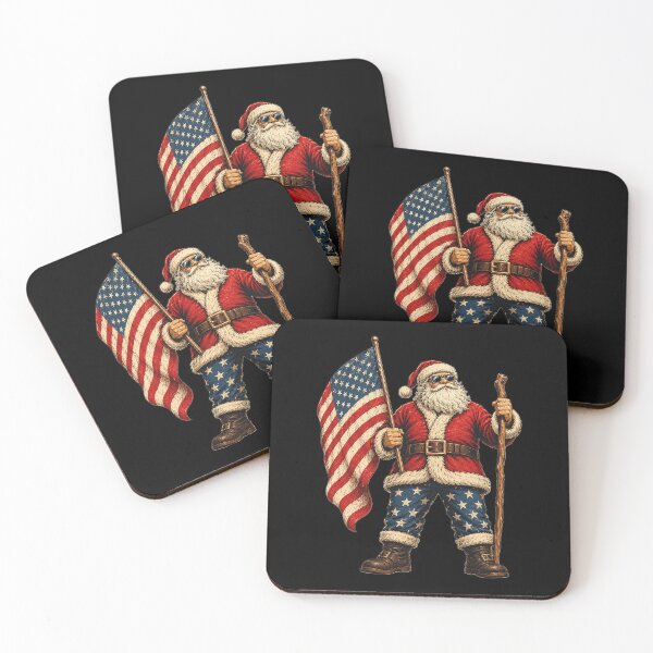 Item preview, Santa USA American Flag Christmas In July Happy 4th Of July designed and sold by OlakunleOloroz.