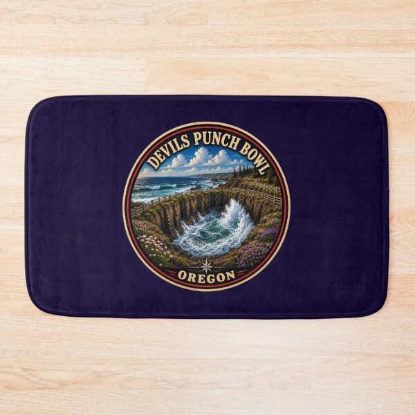 Item preview, Devils Punchbowl Oregon Retro Travel Badge  designed and sold by Swanny's Custom T-shirt and Gift Designs.