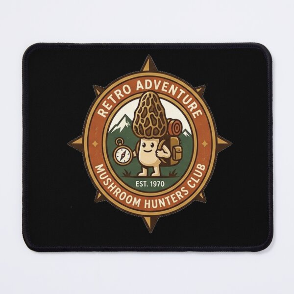 Item preview, Retro Mushroom Hunters Club Adventure Badge designed and sold by AGawas.