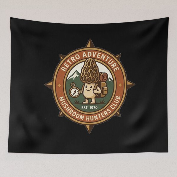 Item preview, Retro Mushroom Hunters Club Adventure Badge designed and sold by AGawas.