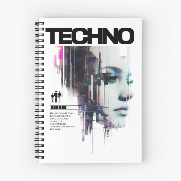 Item preview, TECHNO - Glitched Beauty (Black)  designed and sold by Discothreadz.