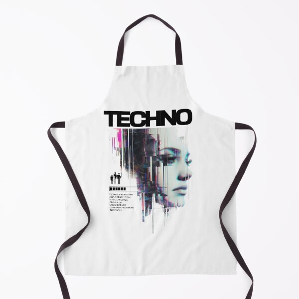 Item preview, TECHNO - Glitched Beauty (Black) designed and sold by Discothreadz.