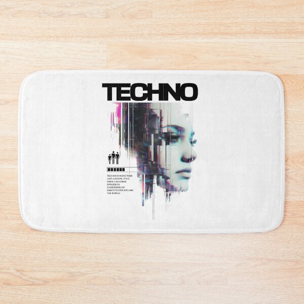 Item preview, TECHNO - Glitched Beauty (Black)  designed and sold by Discothreadz.