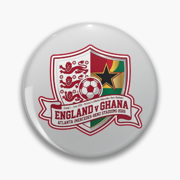 Item preview, England vs Ghana Atlanta Soccer Match Commemorative Shield designed and sold by Pride Emblem Prints.