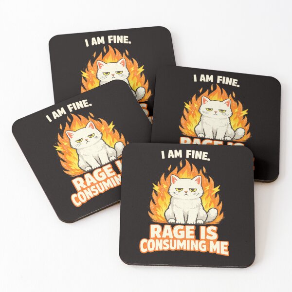 Item preview, Rage Is Consuming Me Cat designed and sold by FrameFlow.