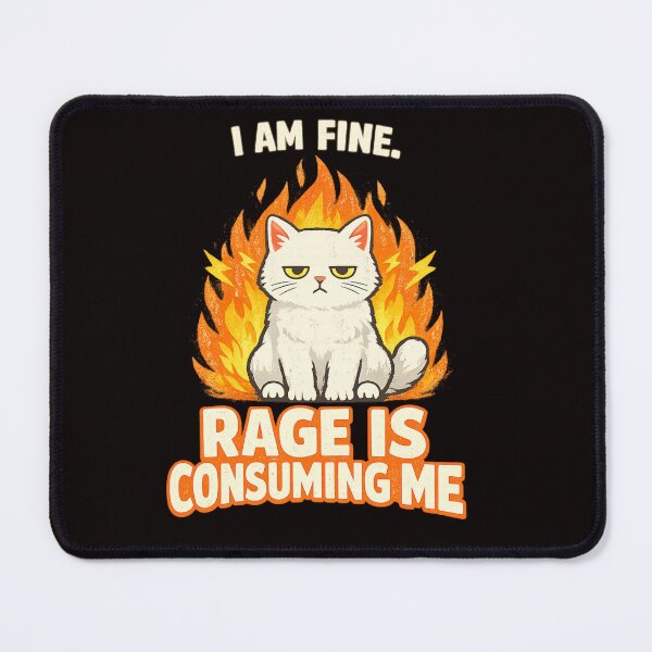 Item preview, Rage Is Consuming Me Cat designed and sold by FrameFlow.