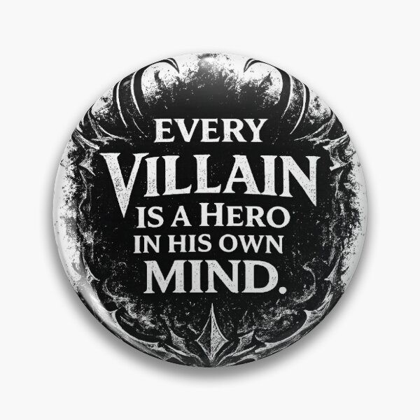 Item preview, Every Villain Is a Hero in His Own Mind | Dark Typography Sticker designed and sold by Wild Harbor.