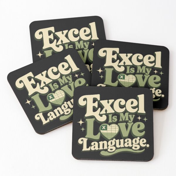 Item preview, Excel Is My Love Language. | Funny Office Humor Retro Quote designed and sold by Irene Catchmind.