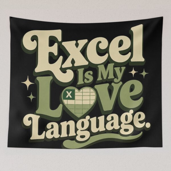 Item preview, Excel Is My Love Language. | Funny Office Humor Retro Quote designed and sold by Irene Catchmind.