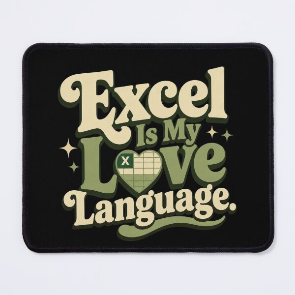 Item preview, Excel Is My Love Language. | Funny Office Humor Retro Quote designed and sold by Irene Catchmind.