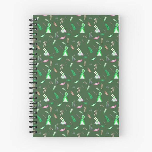 Item preview, Boho Teepee Seamless Pattern – Fresh Green & Earthy Watercolor Feathers Arrows Botanical Repeat Design designed and sold by 555Design.