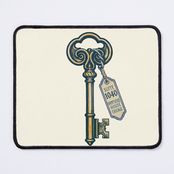 Item preview, Vintage hotel key with ornate room suite tag designed and sold by Rue Market.
