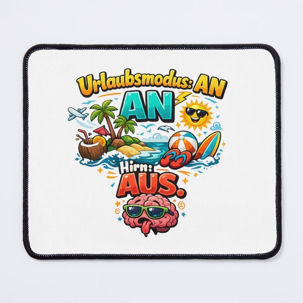 Item preview, Vacation mode ON, brain OFF. Design – Summer beach motif for maximum relaxation, beach feeling & good mood. designed and sold by CoolContent Factory.
