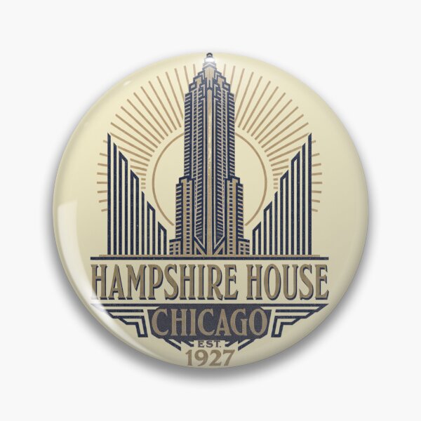 Item preview, Hampshire House Chicago vintage Art Deco building logo designed and sold by Rue Market.