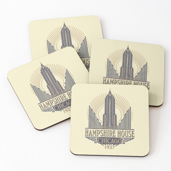 Item preview, Hampshire House Chicago vintage Art Deco building logo designed and sold by Rue Market.