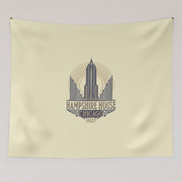 Item preview, Hampshire House Chicago vintage Art Deco building logo designed and sold by Rue Market.