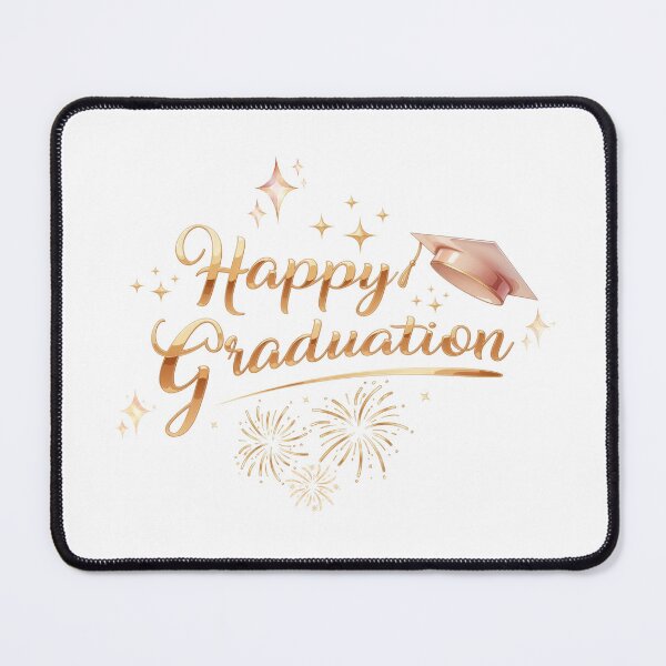 Item preview, Happy Graduation with Pink Graduation Hat, Stars & Fireworks designed and sold by jeweleddesigns.