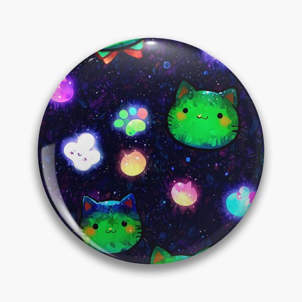 Item preview, Galaxy Neon Kawaii Cats Pattern – Cute Glowing Space Cat Aesthetic Design designed and sold by IMuDesigner.