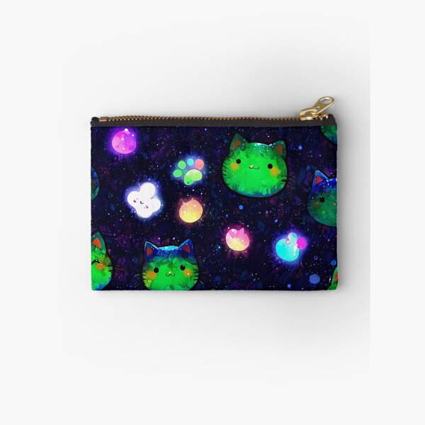 Item preview, Galaxy Neon Kawaii Cats Pattern – Cute Glowing Space Cat Aesthetic Design designed and sold by IMuDesigner.