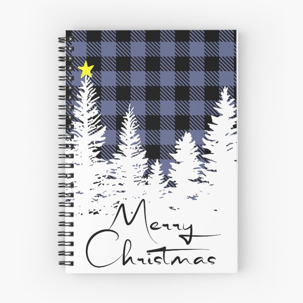 Item preview, Rustic Blue Buffalo Plaid Forest Merry Christmas designed and sold by GlueGunEnergy.