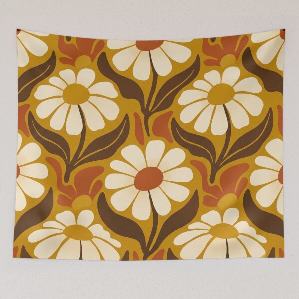 Item preview, Retro Groovy Daisy Floral Seamless Pattern designed and sold by FashioonTrends.