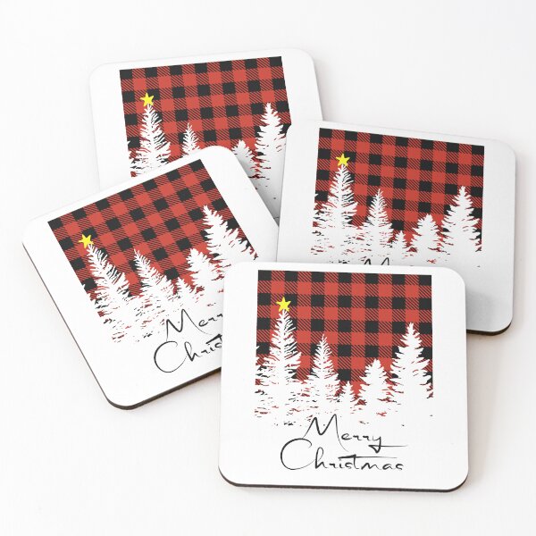 Item preview, Rustic Red Buffalo Plaid Forest Merry Christmas designed and sold by GlueGunEnergy.