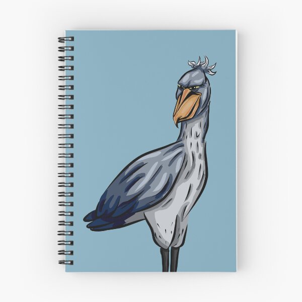 Item preview, Serious Shoebill Bird Illustration | Majestic Cartoon Wildlife Art designed and sold by MechanicalART.