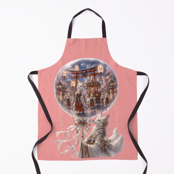 Item preview, White Fox Shrine Balloon Keeper – Fantasy Spirit Parade Art designed and sold by sunbowjp stadio.
