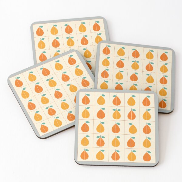 Item preview, Retro Pear Tile Pattern designed and sold by mellow-koko.