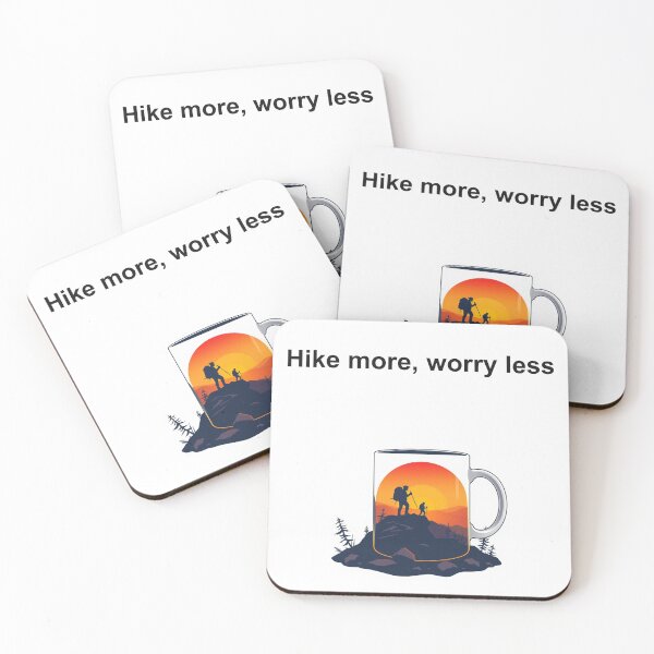 Item preview, Hiking Mug | Hike more, worry less - Valentines Da designed and sold by QuirkThreadsCo.