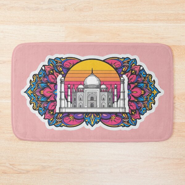Item preview, Colorful Taj Mahal Tattoo Style Sticker designed and sold by krazzyremo.