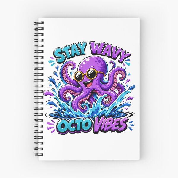 Item preview, Stay Wavy Octo Vibes Cool Octopus Cartoon Summer T-Shirt designed and sold by M.Store.